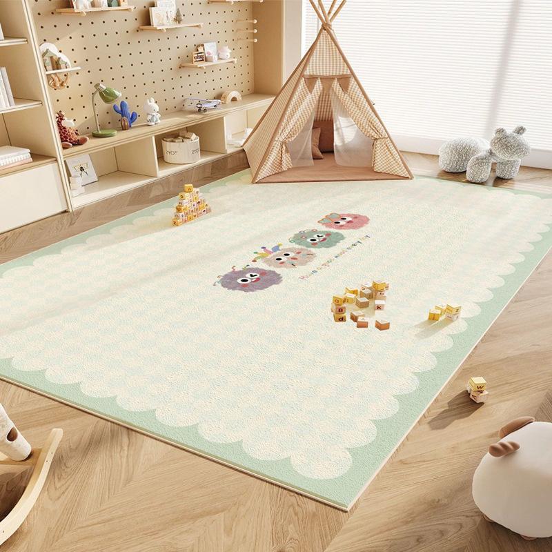 Cartoon Colored Carpets for Living Room Cute Anime Bedroom Decor Rug Soft Children's Room Carpet Home Non-slip Floor Mat Gift