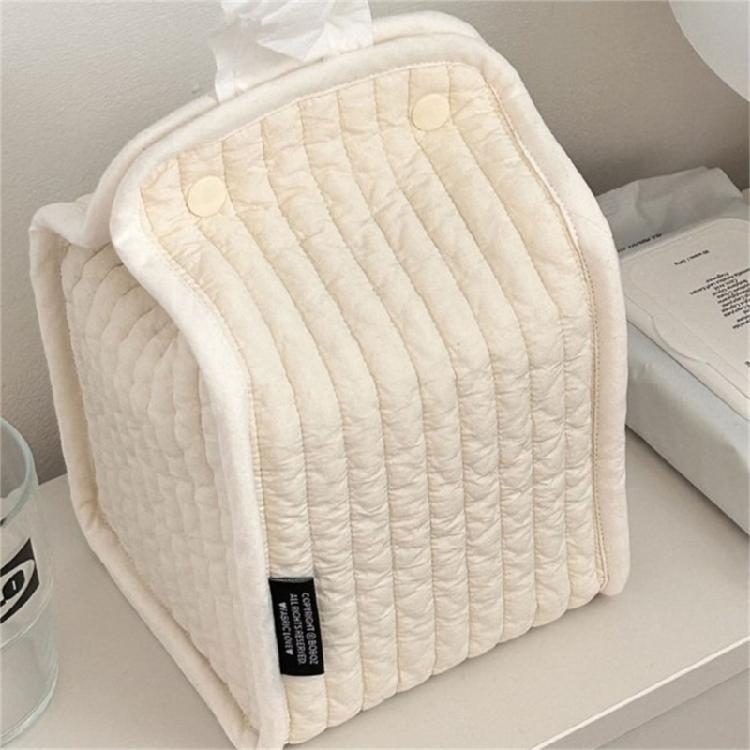 Striped Cotton Standing Tissue Dispenser Easy Cleaning Designs Space Saving Storage Solution for Countertops