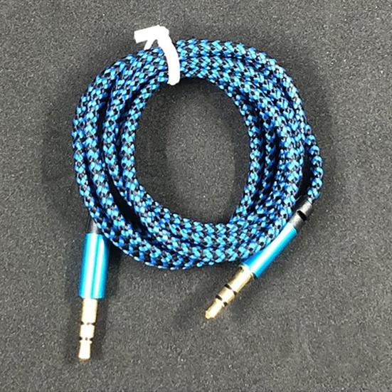 1m Braided 3.5mm AUX Male to Male Stereo Audio Adapter Cable for PC DVD Speaker