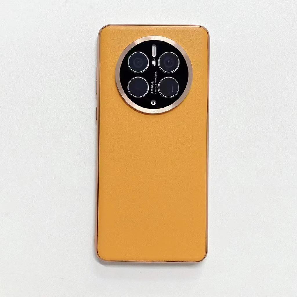 Etui na telefon Huawei Mate60pro z gładkiej skóry, MATE40PRO galwanizowane etui z pełnym zakryciem obiektywu