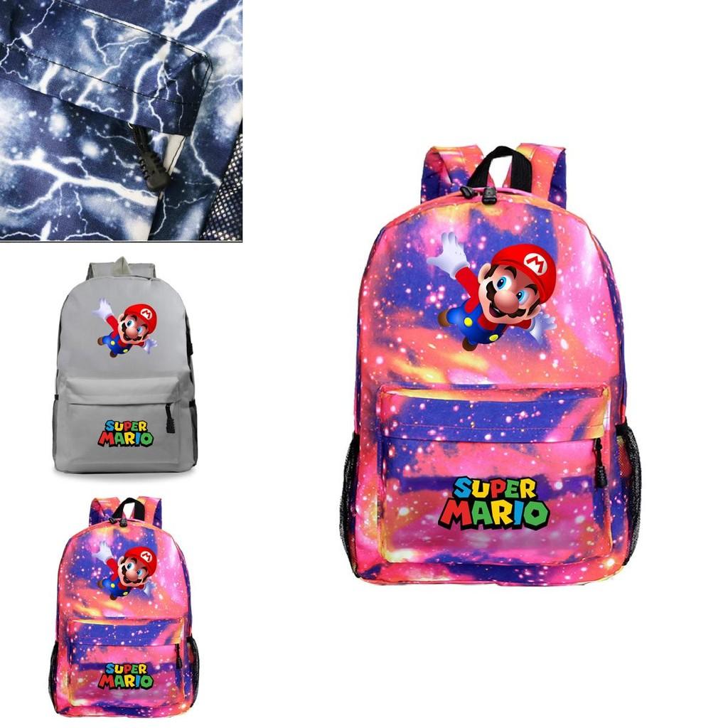Super Mario Backpack For Kids Large Capacity School Bag With Durable Material