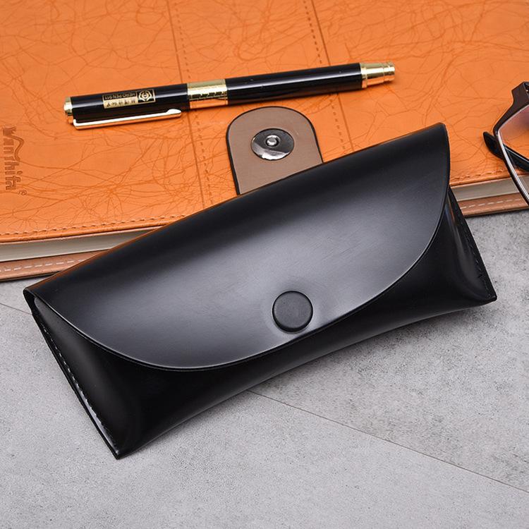 Modische Leder-Brillenetui, Druckbeständiger Druckknopf, Retro-Sonnenbrille, Lederetui, Großer Platz für die Umverpackung der Brille.
