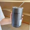 600ml Stainless Steel Insulated Coffee Mug With Straw Leak-Proof Travel Tumbler For Teens & Adults Coffee Travel Mug Coffe