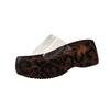 2026 Summer New Type One Word Transparent Sponge Cake Thick Bottom Waterproof Platform Slope Heel Outerwear Cold Slippers