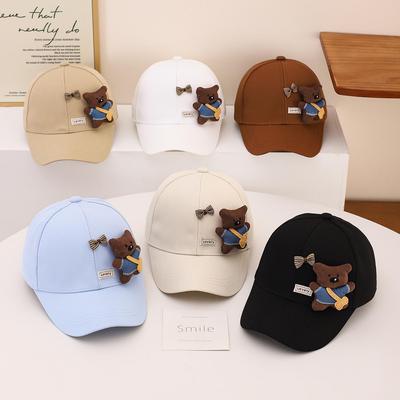 Gorra de Béisbol de Moda con Oso de Dibujos Animados 2026 - Sombrero Versátil de Protección Solar para Salidas