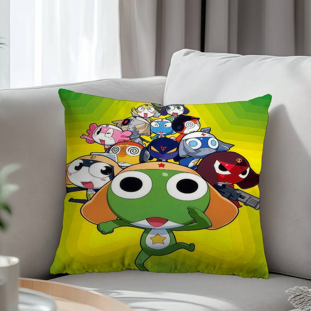 Keroro Gunsou Frog Pillow Gift Home Office Decoration Bedroom Sofa Car Cushion Cover Case 45X45