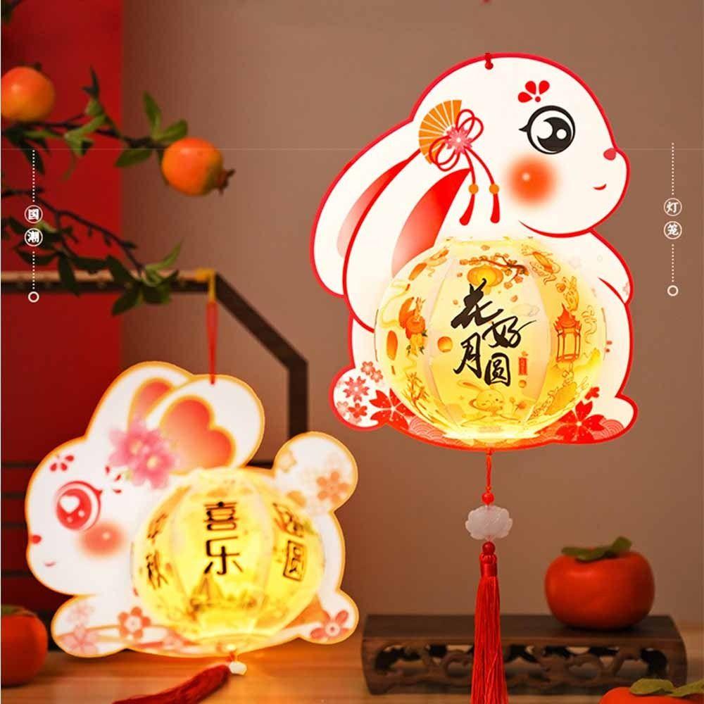 PVC Children DIY Lantern Material Kit 3D Ancient Style Handheld Lantern  Craft Toys