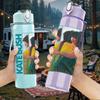 1PC Kate Bush Art 750ml sports water bottle leakproof straw lid outdoor office home