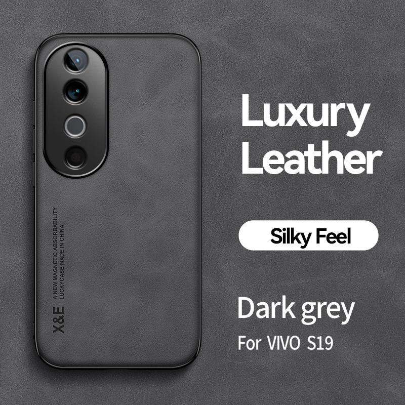 For Vivo V40 Magnetic Case Matte Leather Cover for Vivo V40 Pro Camera Shell Shockproof Phone Fundas for Vivo V30/Vivo V30 Pro