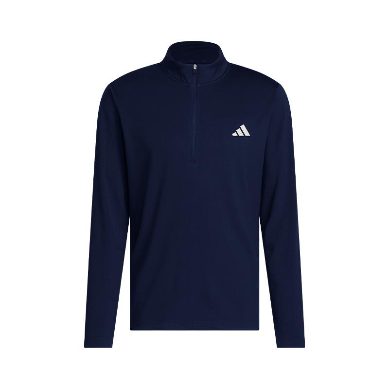 

Adidas Lightweight Half-Zip Top Solid Color Golf Sports Jacket Long Sleeve T-Shirt Men tops Navy KC5553 S