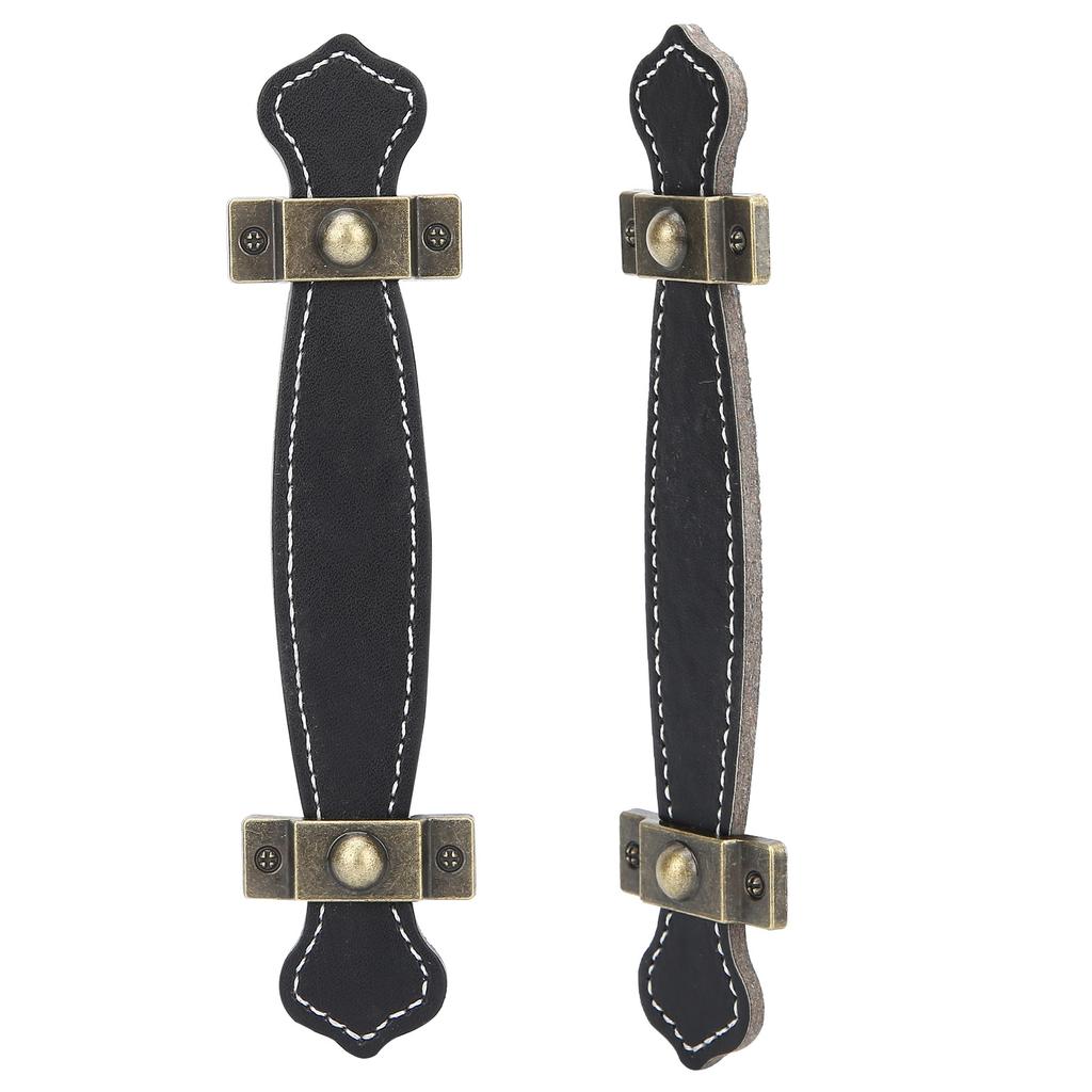 Artificial Leather Furniture Pull Handle for Suitcase Wardrobe Closet Cabinet Door