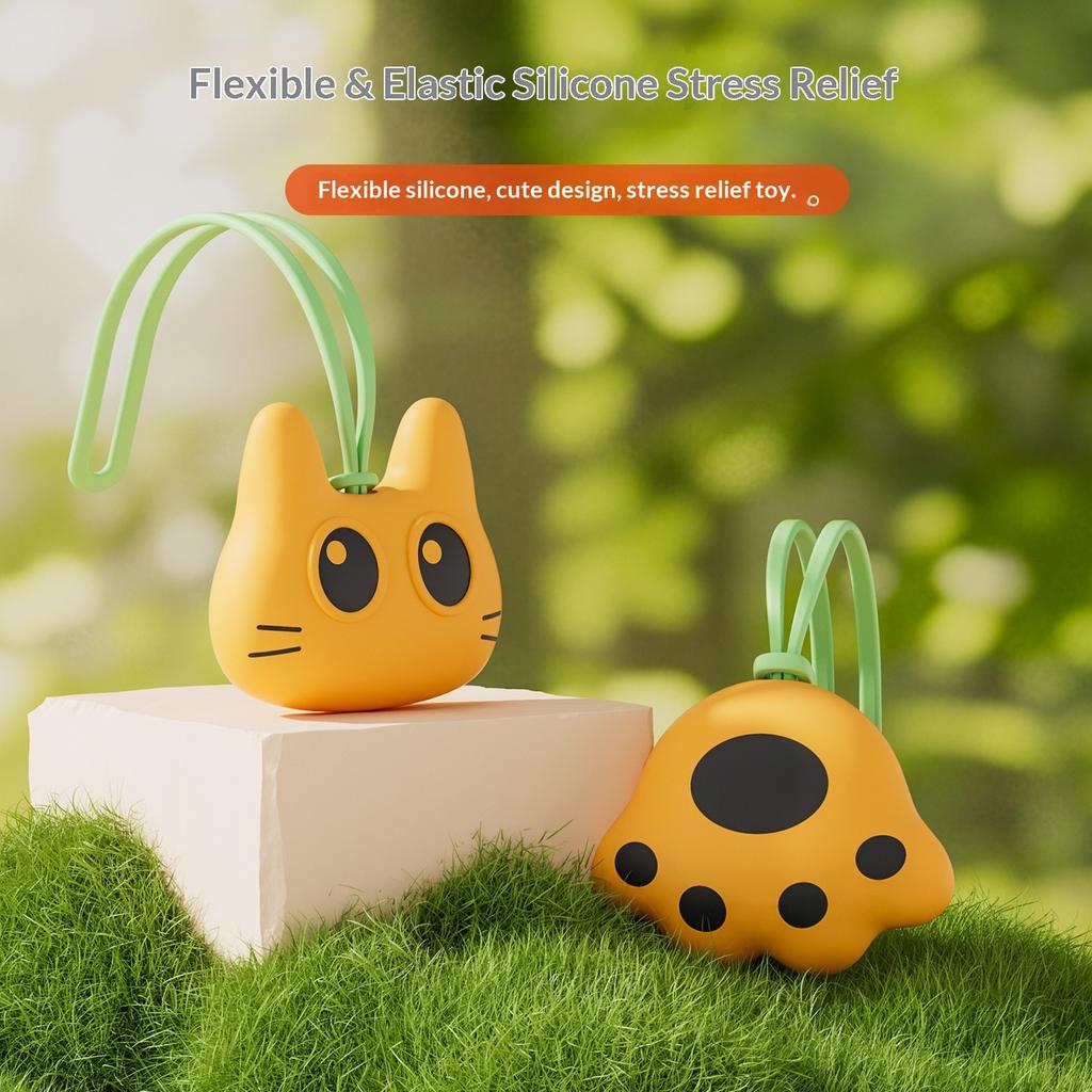 Cat Claw Silicone Decompression Pinch Slow Rebound Doll Children'S Gift Antistress Toy Kids Stress Relief Pandent Cute Keychain