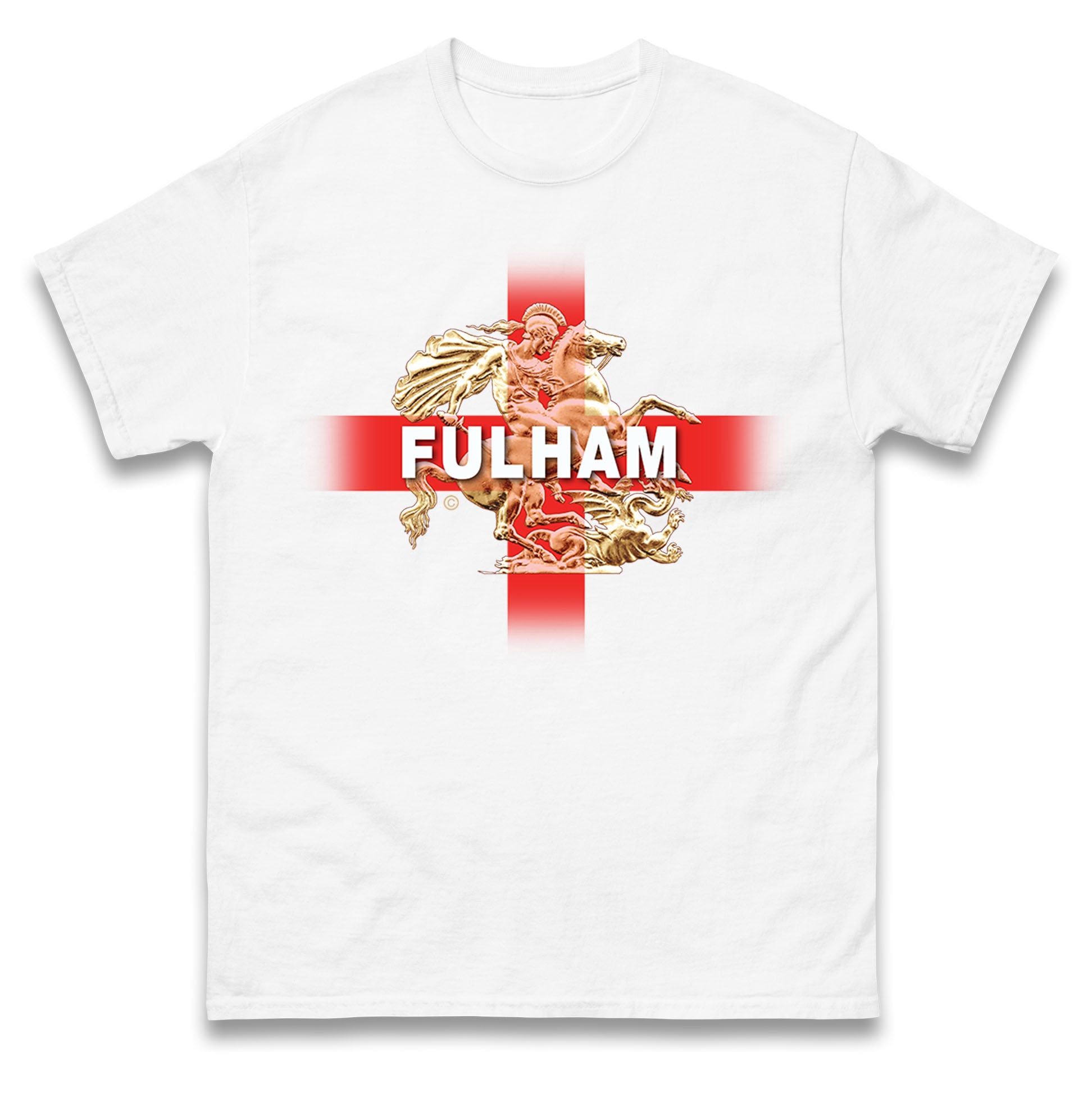 Fulham St George & The Dragon Mens T Shirt Womens Tops Tees 4XL