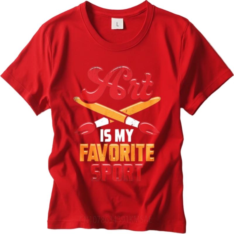 

Vintage Tshirt Minimalist Tshirt Adult O Neck t shirt Brand Art Is My Favorite Sport Stylish Men Teeshirt Oversized Tshirt S