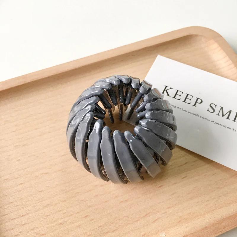 

Новая Мода Женские Зажимы-Краб для Пучка, Зажим для Хвоста, Зажим-Пряжка, Расширяющиеся Аксессуары для Волос Птичье Гнездо , Женский Головной Убор для Хвоста