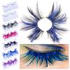 Feather False Lashes Feather Eyelashes Extra Long  Dramatic   Anime Cosplay