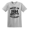 40th Birthday Awesome Made In 1984 TShirt Unisexs Unisexs Present Gift Top Tee