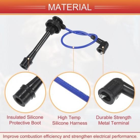 6pcs Spark Plug Wire Ignition Coil Cable No.MD371794 for Mitsubishi Montero 1997