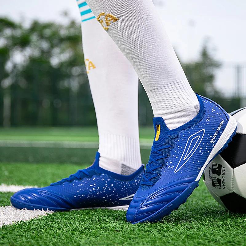 Men's Soccer Shoes Large Size Ultralight Football   Boots Boys Sneakers Non-Slip AG/TF Soccer Cleats Ankle Boots Unisex