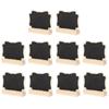 Mini Chalkboard Stand with Wooden Frame, 10Pcs Small Blackboard for Reminder Labels, Cafe Restaurant Menu & Table Settings