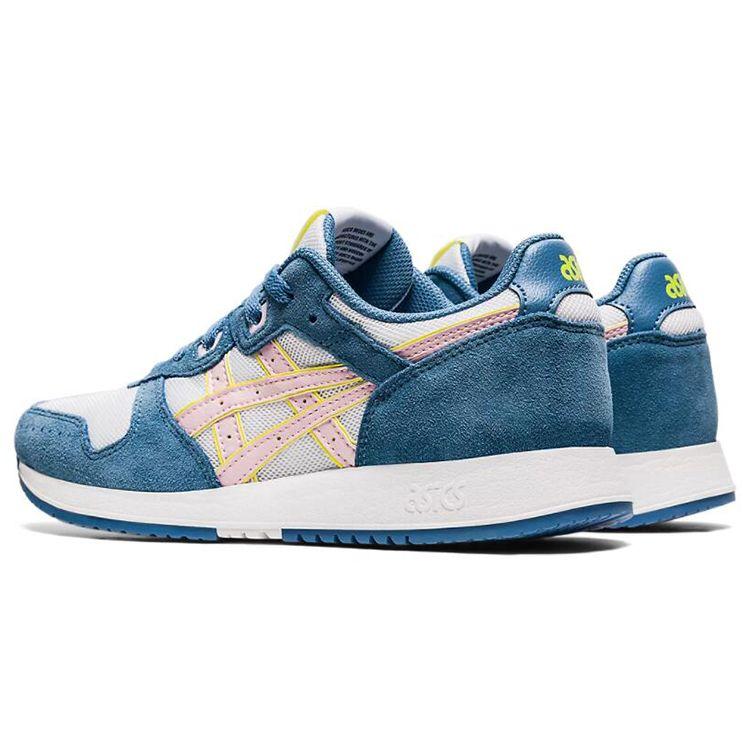 Asics Lyte Classic Denim Stoff Sport Bequeme Low Top Lifestyle Schuhe Damen Sneaker Blau Weiß 1202A112-101