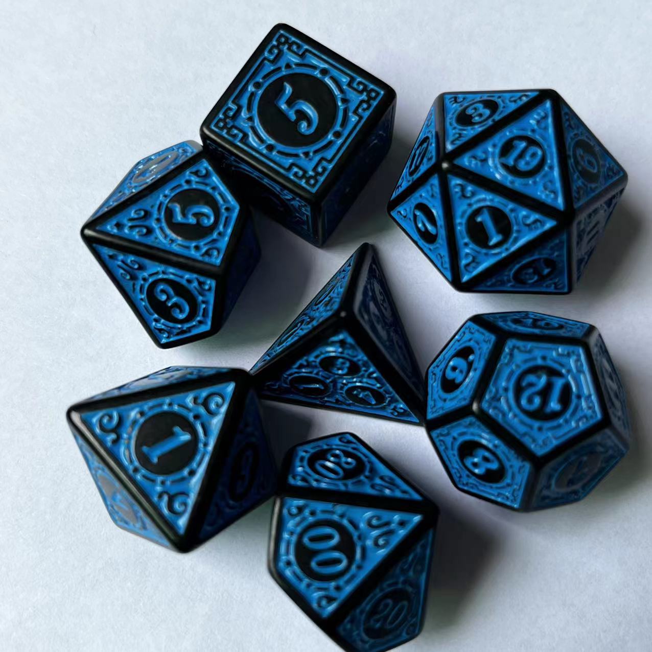 

7pcs/lot Polyhedral Dice Set Double-Color Dice D4 D6 D8 D10 D% D12 D20 для DND RPG Настільні ігри