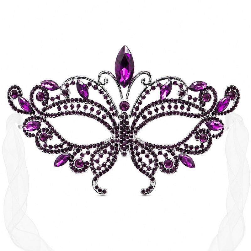 Luxurious Alloy Full-face Mask, Halloween Party, Birthday Masquerade, Bride's High-end Mask