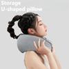 "Multi-Functional U-Shaped Travel Pillow - Fill with Clothes,Plush Padding & Ergonomic Neck Support for Airplane/Office/Car Use"