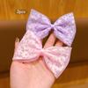 2 Korean Version Purple Pink Bow Flower Hair Clips Suitable for Daily Hair Accessories