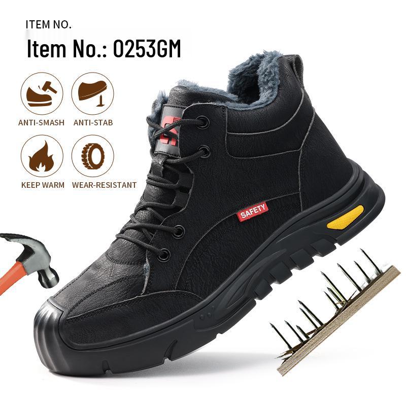 Men's Anti-Smash, Anti-Puncture Insulated Electrician Safety Shoes - Anti-Slip, Wear-Resistant, Comfortable Work Footwear