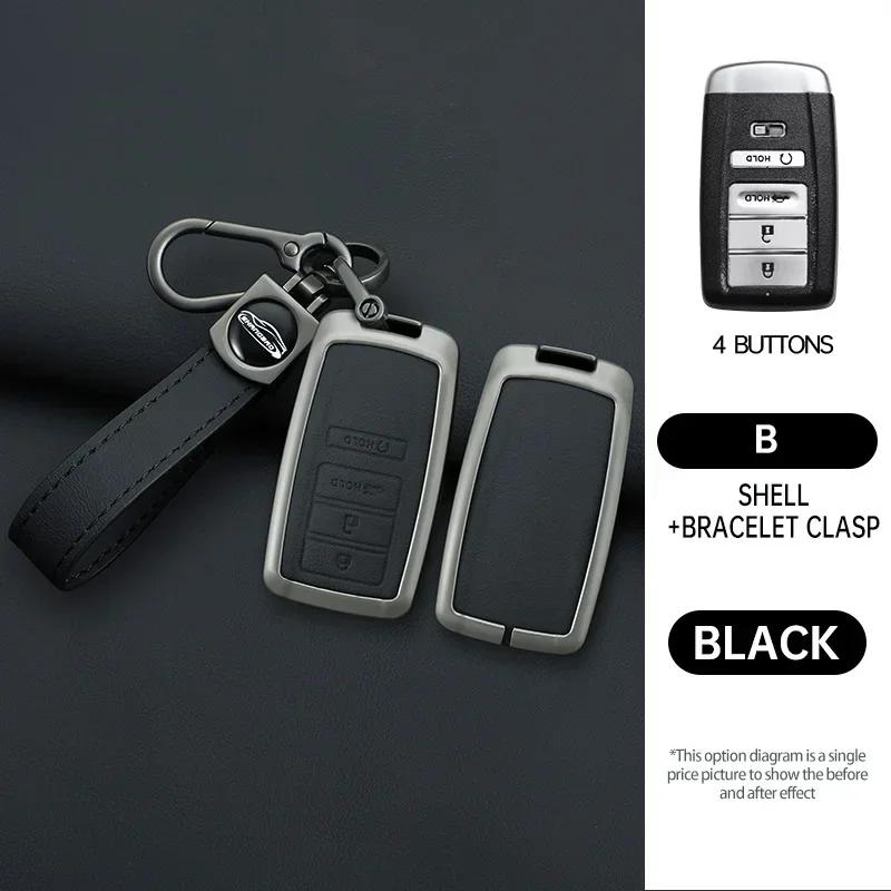 

Zinc Alloy For Honda Acura Rlx Mdx Cdx Tlx-L Nsx Rdx Car Key Case Cover Shell Fob Holder Auto Key Chains Protector Accessories
