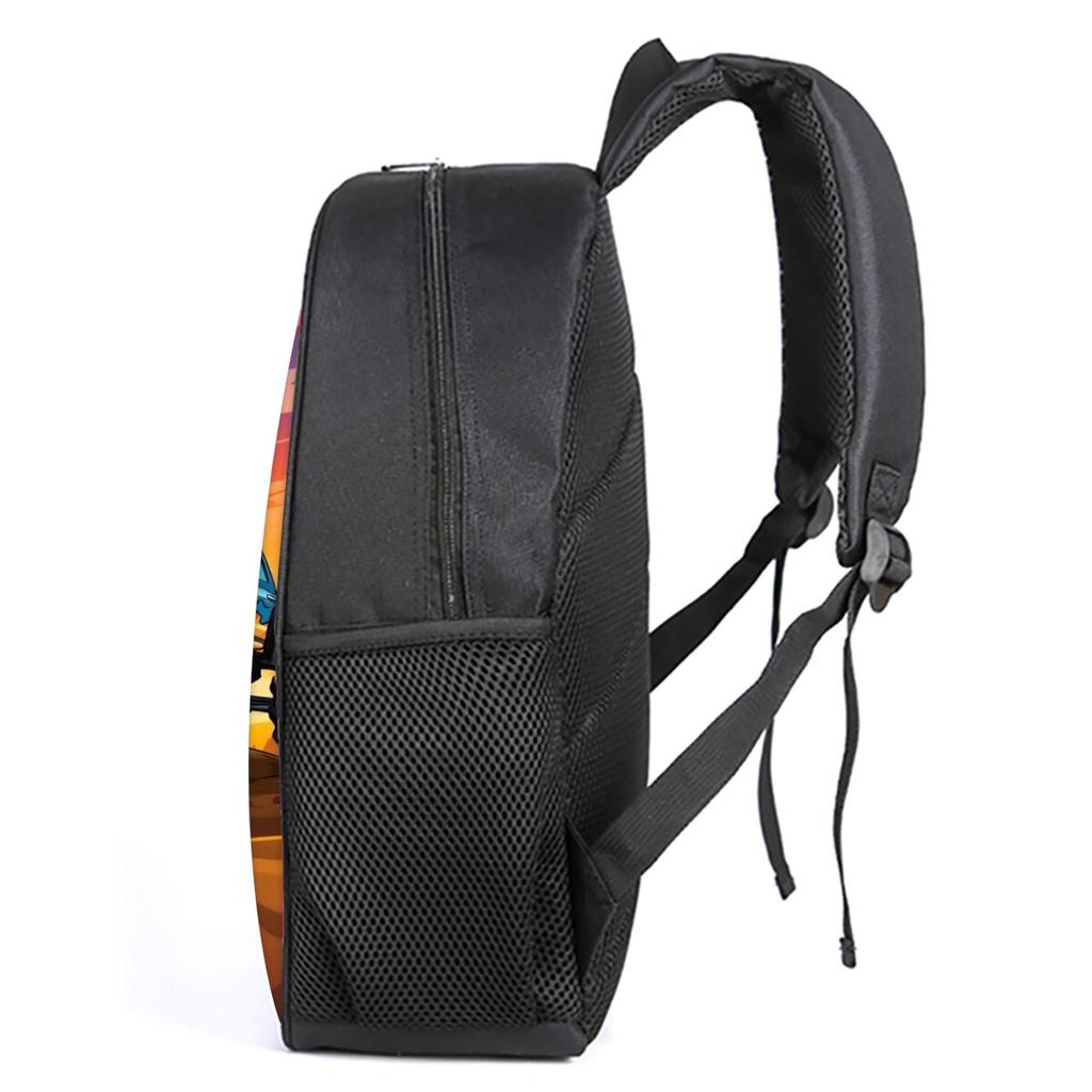 Excavator Printing Single Layer Backpack for Boy and Girls Best Gifts 2D Flat Cartoon School Bags for Children