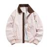 New Men's Lapel Jacket, Solid Color Casual Sports Coat, Full Zipper Lightweight Outdoor Workwear Top