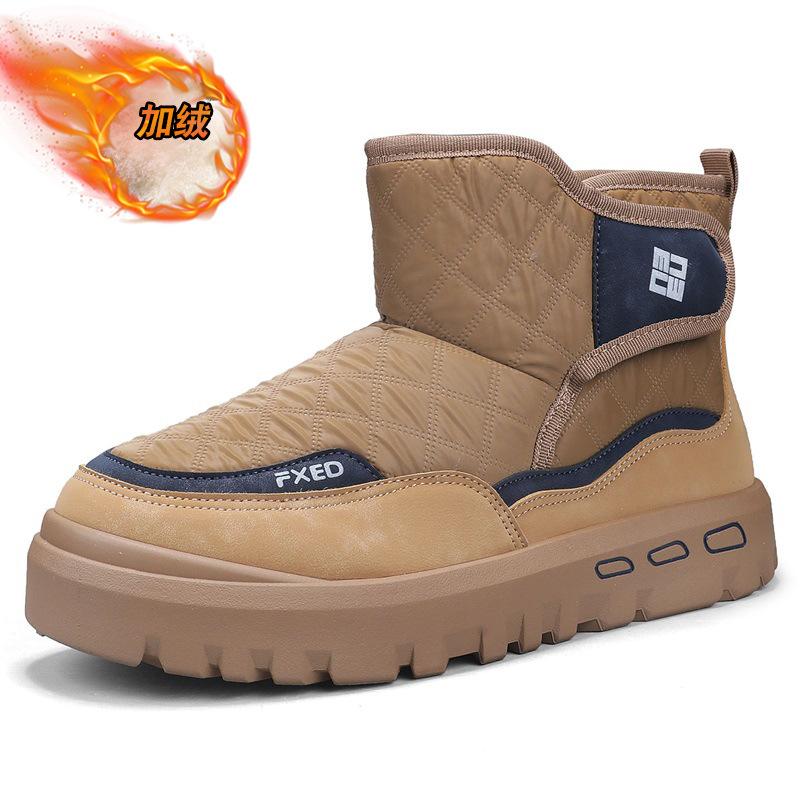 

Зимние ботинки для мужчин Добавьте бархатные мужские кроссовки Ботильоны Мягкие и удобные Спортивная и повседневная одежда Износостойкие Нескользящие Новые 44 хаки