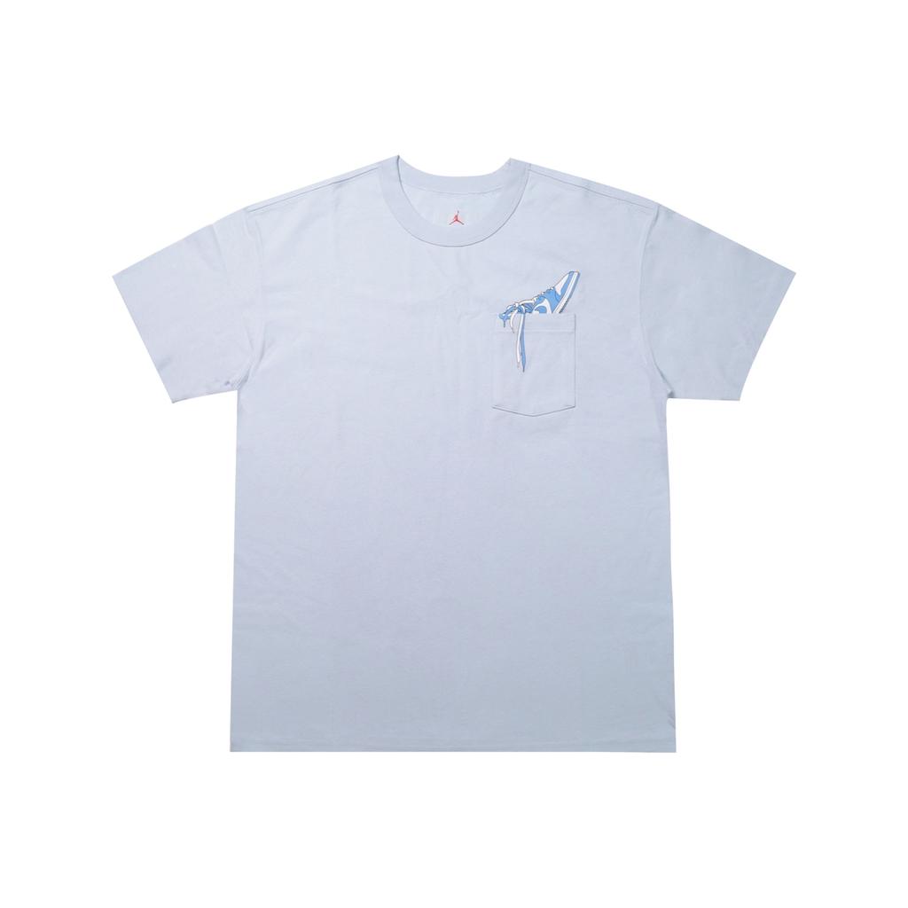 Jordan T-shirt Traspirante a Maniche Corte Monocolore Uomo Top Blu DV9724-085