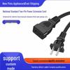 Certified 2-Core Copper Power Cord with 2-Pin Male Plug and Female AC Socket