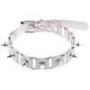 DIEZI Harajuku Bílý PU Kožený Kroužkový Choker Náhrdelník Pro Ženy Muže Vintage Gotický Hip Hope Nastavitelný Límcový Náhrdelník Šperky