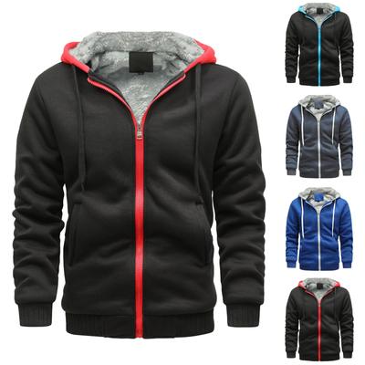Men‘s Zipper Pullover Long Sleeve Hooded Sweatshirt Tops Blouse