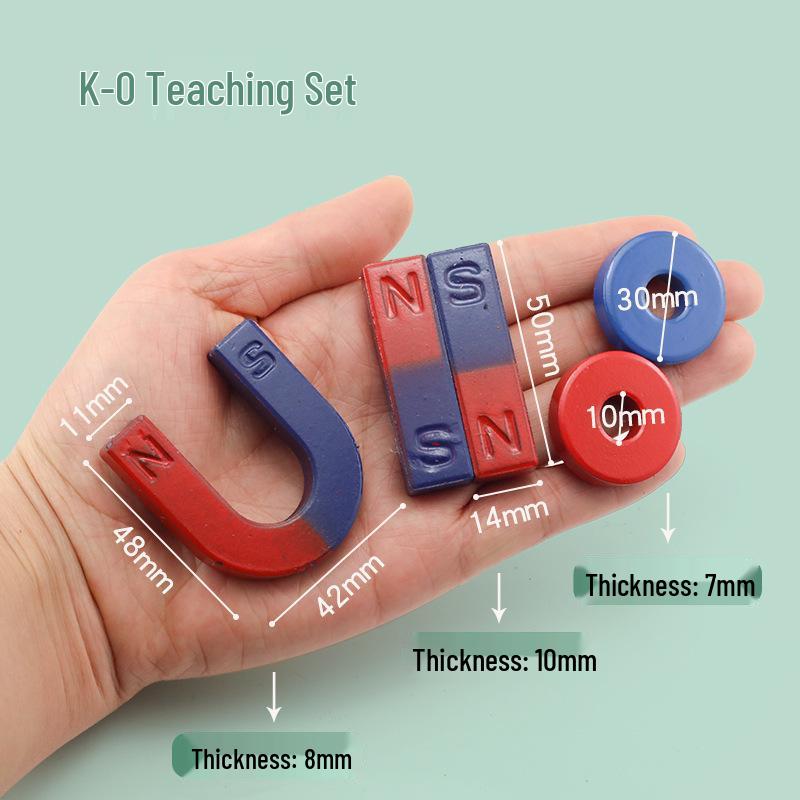 Science Experiment Magnet Set: Horseshoe, Bar, Ring, Levitation Magnetite, Compass, Magnetic Powder