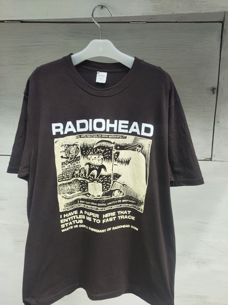 Radiohead English Rock Band Black Short Sleeve Unisex Shirt Reprint S5XL KH9513 XL