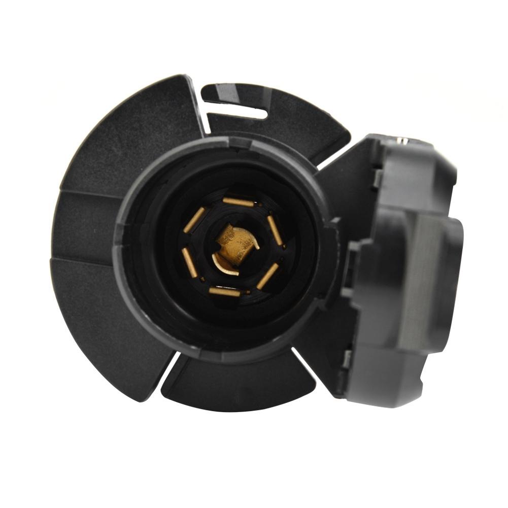 7 Pin Car Trailer Socket Plug Adapter Connector for Caravan Towbar Towing 12-24V US Plug