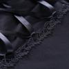 Women Vintage Gothic Slim Fit Lace Mesh Splicing Square Collar  Sexy Top