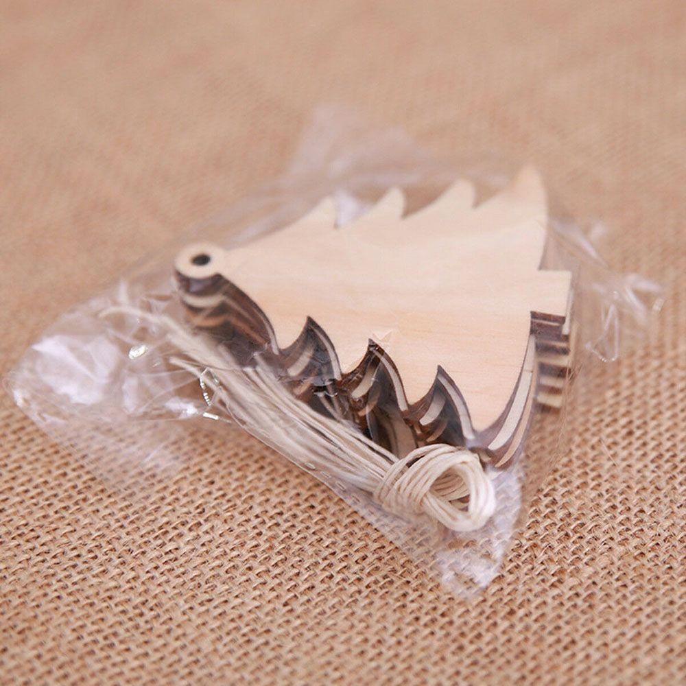 Pendant Decorations DIY Craft Christmas Decor Wood Hanging Tree Ornaments Snowman Snowflake Elk