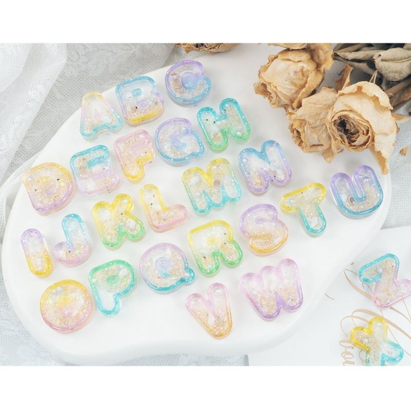 Letter Clay Molds Letter Keychain Moulds Letter Craft Mould Silicone Material Epoxy Resin Mould for DIY Pendant Keychain
