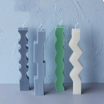 Speical Shaped Strip Candle Silicone Mould European Simple Candle Molds Christmas Home Decoration Ca