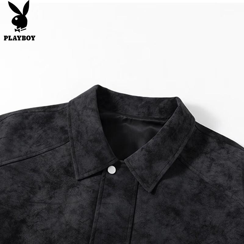 PLAYBOY Men's Fall/Winter Faux Leather Jacket