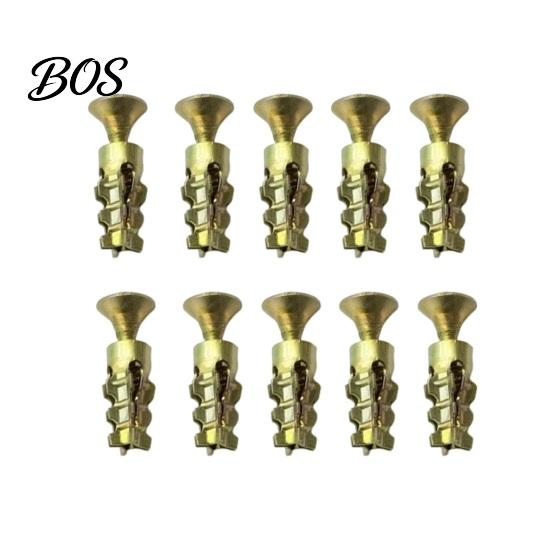 Concrete Wall Screw 6x14mm Expansion Screws, Flat-Fit Countersunk Head for Cabinet Hinge Repair, Heavy-Duty Heavy-duty Stone Steel Wood Strong
