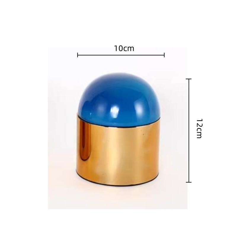 Металлический ящик для хранения Прозрачная хрустальная банка для хранения Латунный прозрачный хрусталь Светлая роскошная шкатулка для украшений Органайзер для рабочего стола