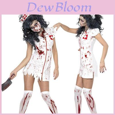 Disfraz de Cosplay de Halloween de Calidad Premium para Mujer Adulta, Mary Sanguinaria Demonio Enfermera