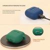 For AirPods 4 Silicone Case Bluetooth-Compatible Earphones Protective Cover with Anti-Lost Buckle + Cleaning Brush